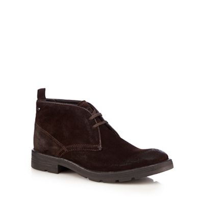 Base London Brown 'Archer' suede chukka boots